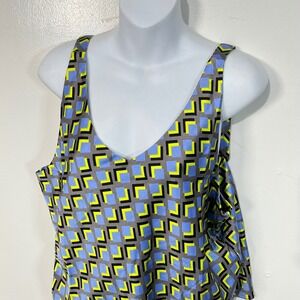 Wildfang‎ The Empower Satin Cami in Geo Print Size Large